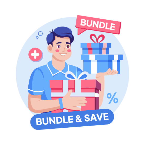 Bundle Offer, Surprise, Promotion, Marketing, Customer, illustration