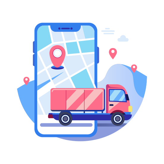 Delivery, Parcel, Package, Location, Gps, illustration