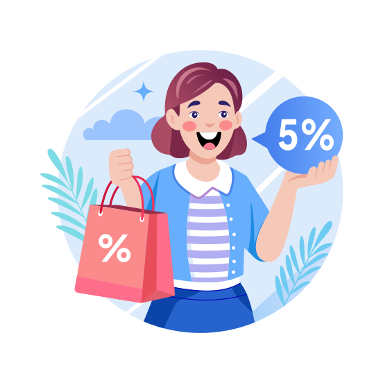 Discount Offer, Promotion, Sale, Reduction, Rebate illustration