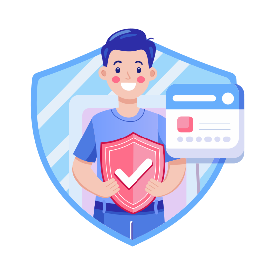 Secure Payment, Verified, Encrypted, Safe, Customer illustration