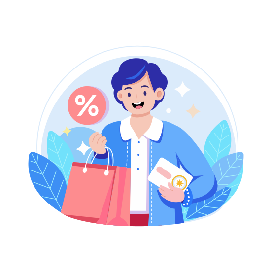 Shopping Discount, Sale, Offer, Customer, Consumer illustration