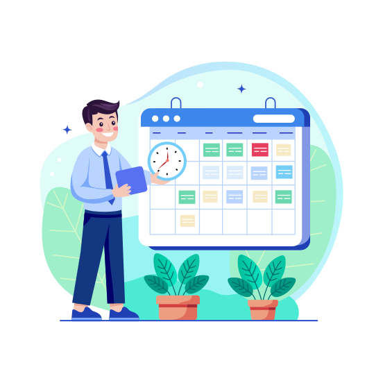 Appointment Booking, Schedule, Planner, Reminder, Time illustration