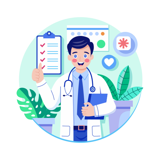 Appointment Confirmed, Checkup, Healthcare, Medical, Doctor illustration