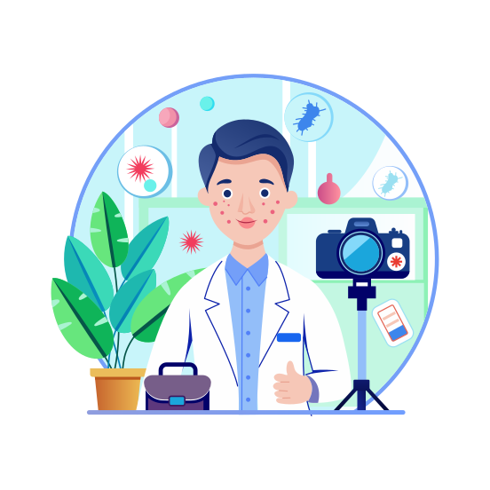 Dermatologist, Skin Doctor, Physician, Professional, Medical illustration