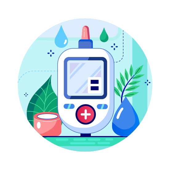 Glucose Meter, Checkup, Device, Medical, Healthcare illustration