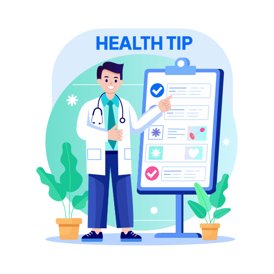 Health Tips, Consultation, Doctor, Advice, Physician illustration
