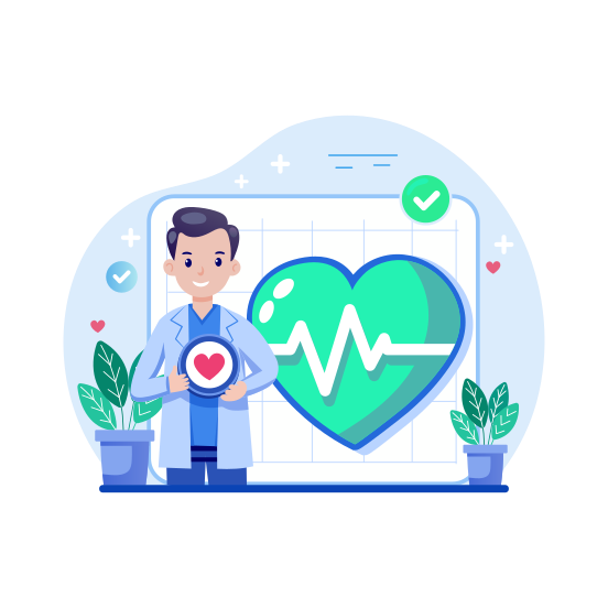 Heart Doctor, Cardiologist, Professional, Specialist, Physician illustration