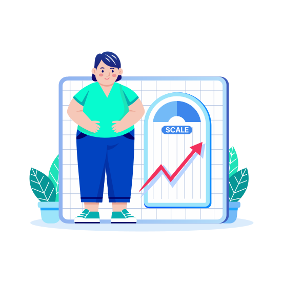 Obesity Scale, Fatness, Overweight, Fitness, Corpulency illustration