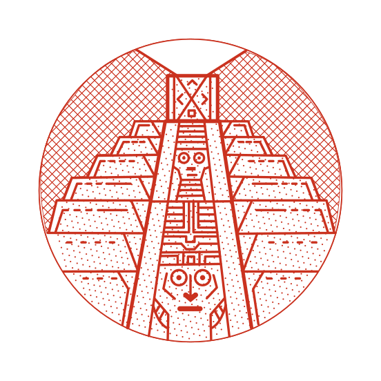 Tikal Pyramids, Temple, Landmark, Building, Structure, illustration