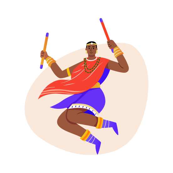 African Dance, Tribal, Performing, Artist, Choreography illustration