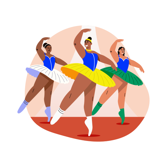 Ballet Dancers, Ballerina, Performing, Artists, Choreography illustration
