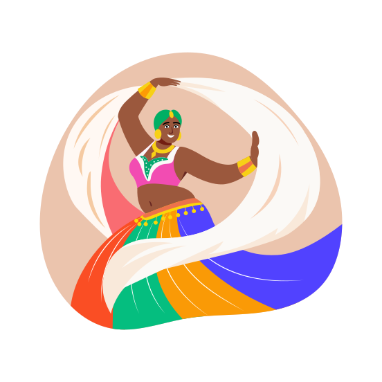 Belly Dance, Traditional, Performing, Artist, Choreography illustration
