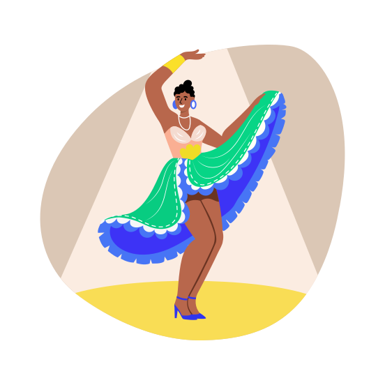 Cabaret Dancer, Performing, Artist, Choreography, Female Dancer illustration