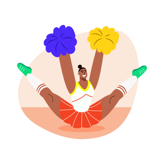 Cheerleader Dance, Celebration, Performing, Artist, Choreography illustration