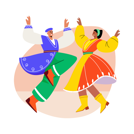 Cossack Dancers, Folk, Performing, Artists, Choreography illustration