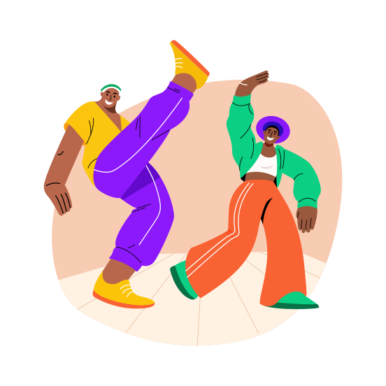 Dancing Boys, Street Dancers, Performing, Artists, Choreography illustration