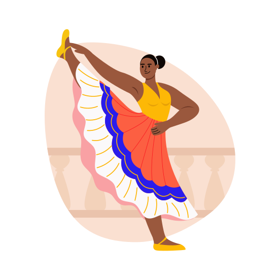 Flamenco Pose, Dancing, Performing, Artist, Choreography illustration