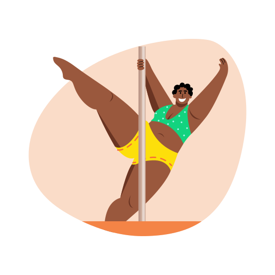 Pole Dancer, Bar Dancing, Performing, Artist, Choreography illustration