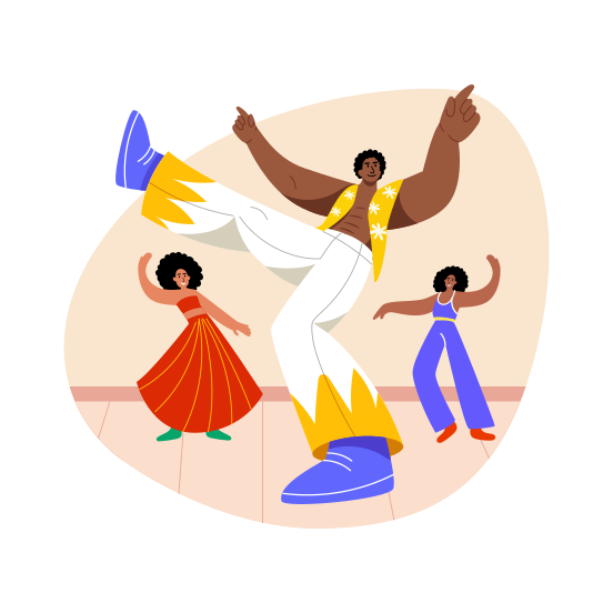 Professional Dancers, Group Dancing, Performing, Artists, Choreography illustration