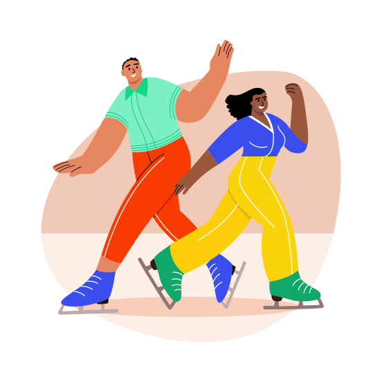 Skating Dance, Acrobatics, Performing, Artists, Choreography illustration