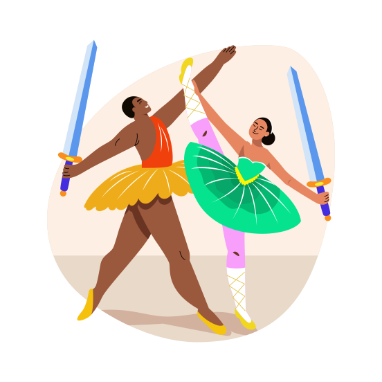 Sword Dance, Acrobatics, Performing, Artists, Choreography illustration