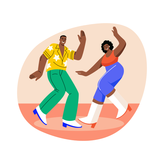 Synchronized Duo, Partners, Dancing, Performing, Choreography illustration