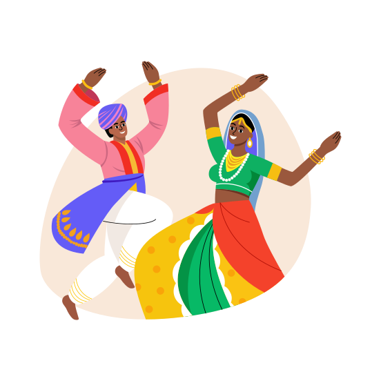 Traditional Dance, Cultural, Performing, Artists, Choreography illustration