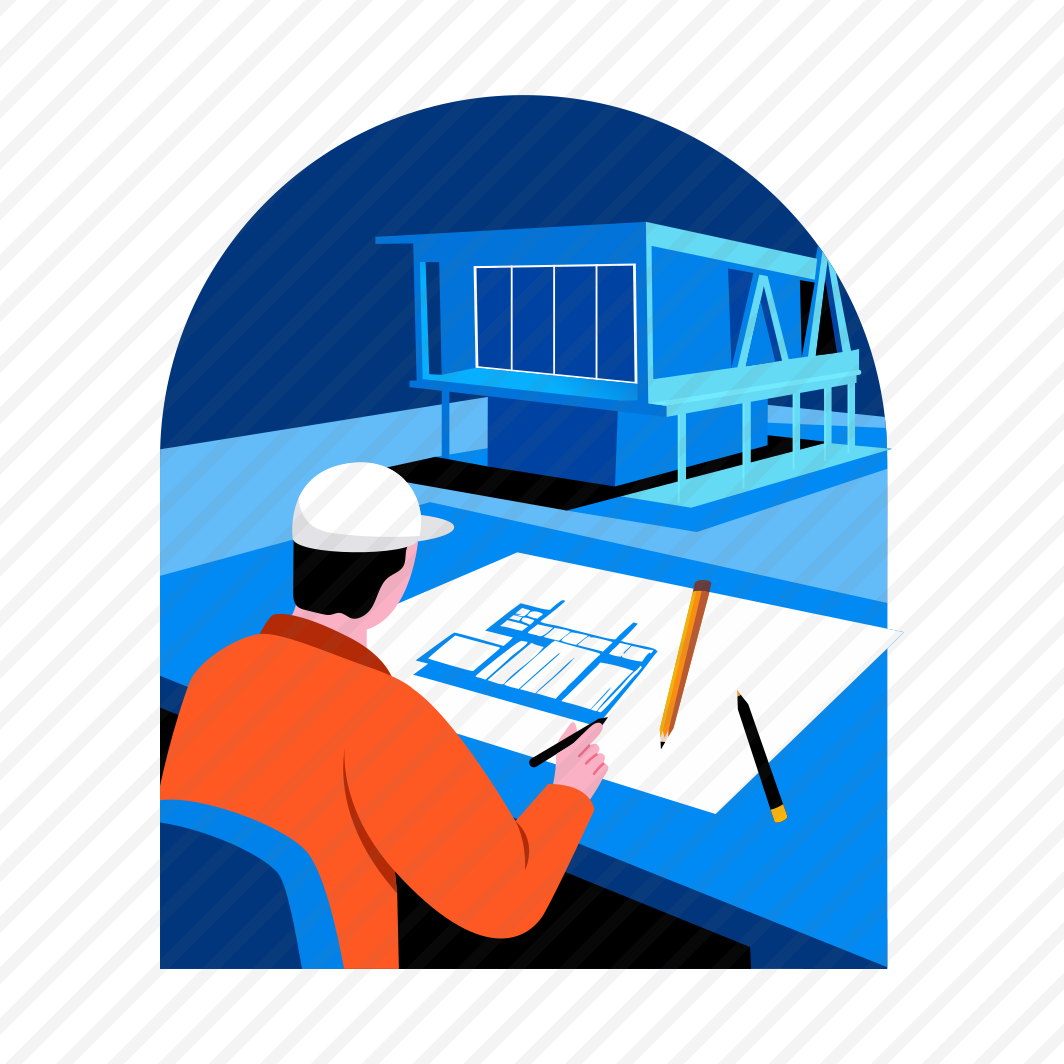 Architect, Construction Engineer, Blueprint, Prototyping, Map preview