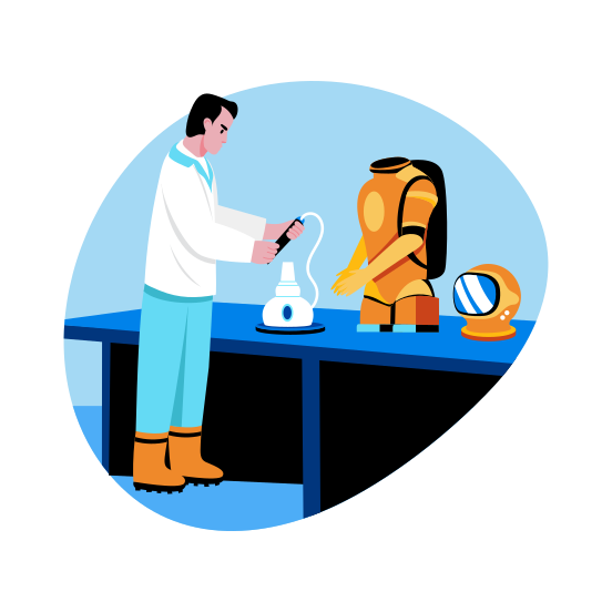 Astronautical Engineering, Astrology, Expert, Professional, Character, illustration