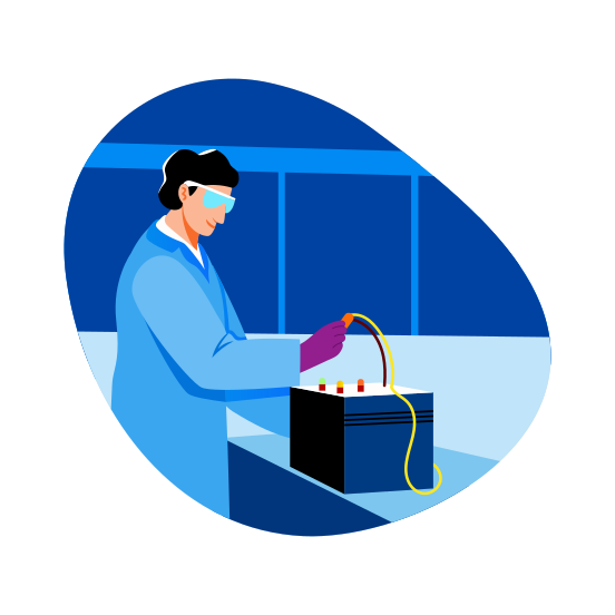 Battery Engineer, Technician, Electrical Engineer, Professional, Expert illustration