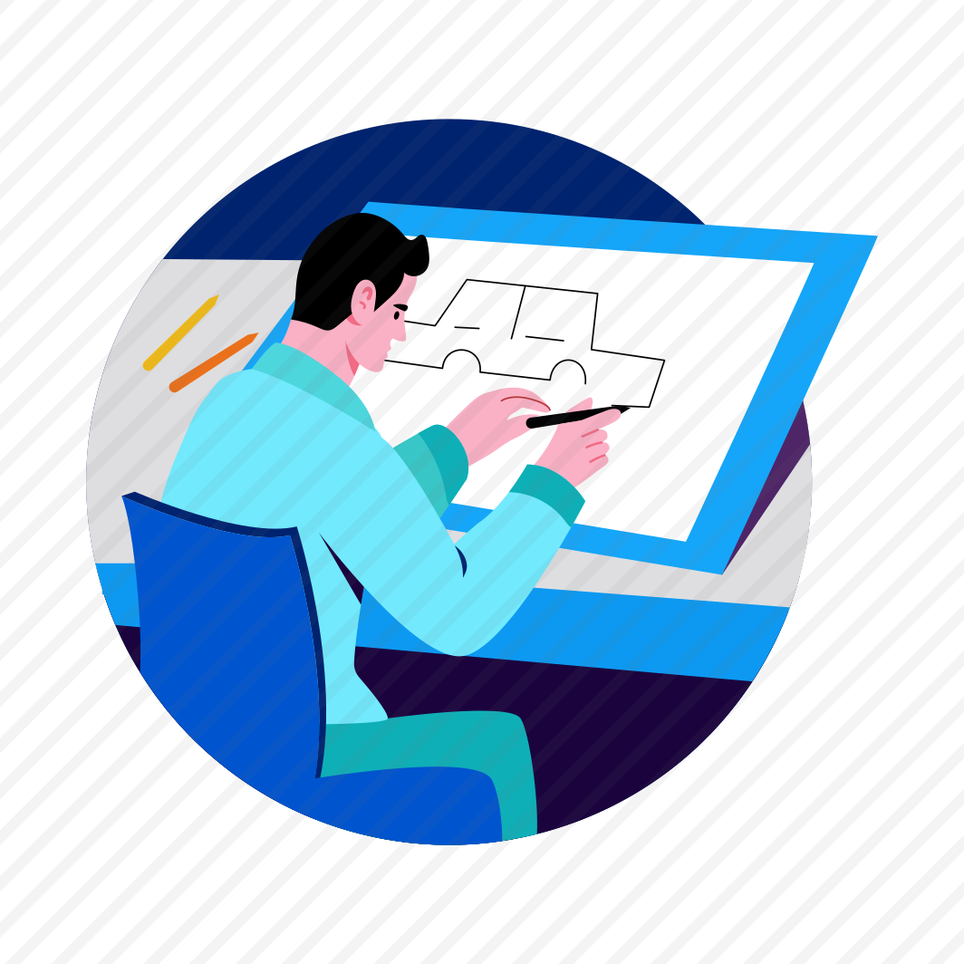 Car Sketching, Automotive Designer, Engineer, Prototype, Blueprint preview