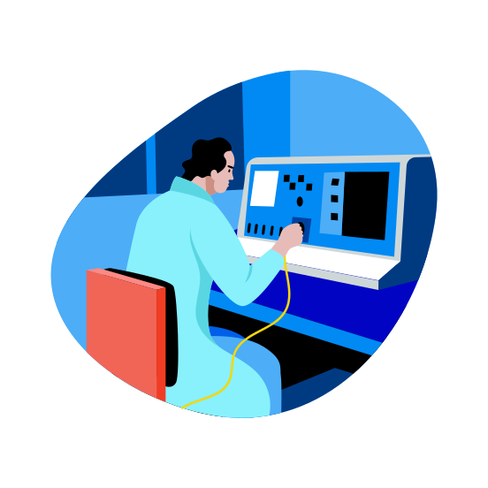 Control System, Operator, Technician, Engineer, Professional illustration