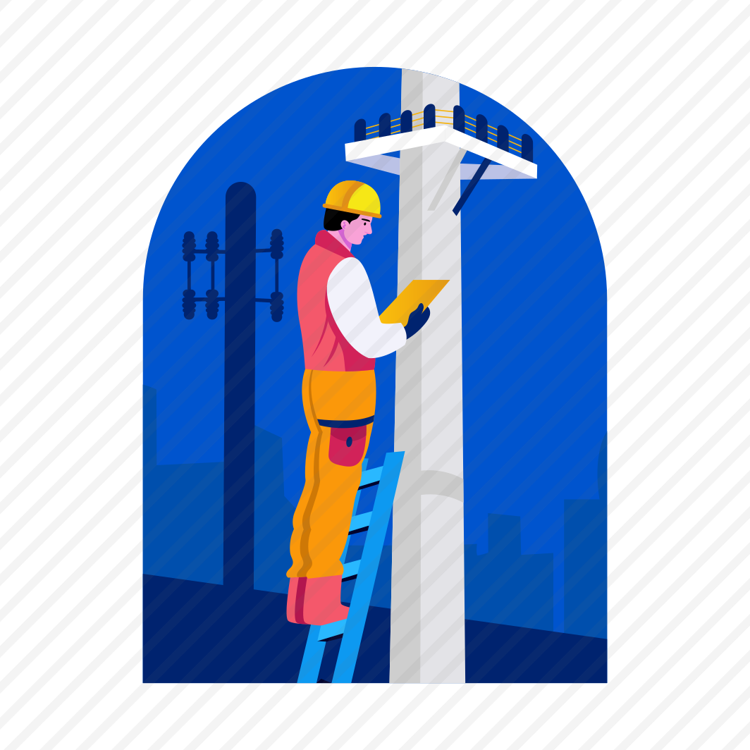 Electrical Worker, Repairing, Engineer, Technician, Character preview