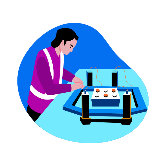 Engineer Developing, Electrical, Technician, Expert, Professional illustration