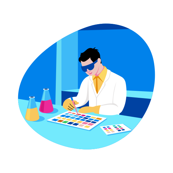 Lab Scientist, Researcher, Experiment, Chemist, Analyst illustration