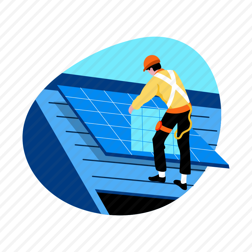 Solar Installation, Photovoltaics, Solar Plates, Energy, Worker preview