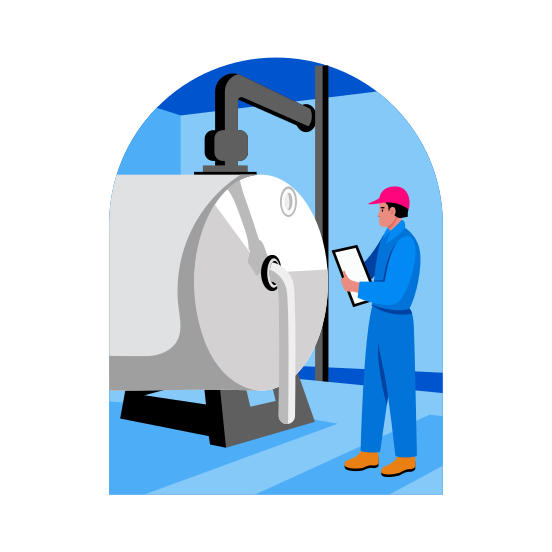 Supervisor, Inspection, Analysis, Engineer, Technician illustration