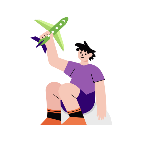 Airplane Toy, Plaything, Fun, Playing, Enjoying illustration