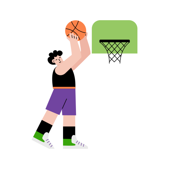 Basketball, Sport, Game, Playing, Activity illustration