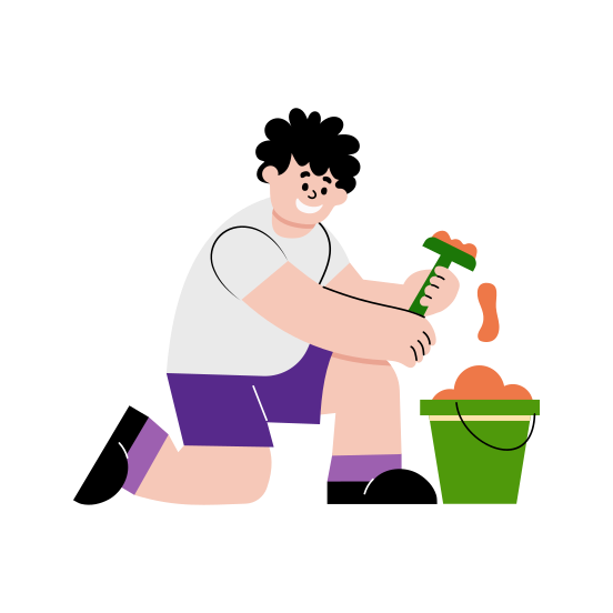 Gardening, Planting, Hobby, Cultivation, Activity illustration