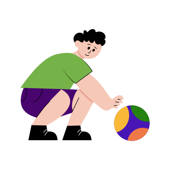 Playing, Football, Sports, Game, Activity illustration
