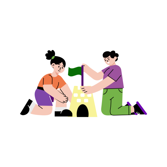 Sand Castle, Creativity, Playing, Activity, Hobby illustration