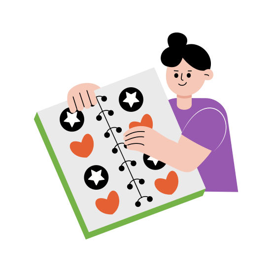 Sticker Book, Decorating, Hobby, Activity, Artwork illustration