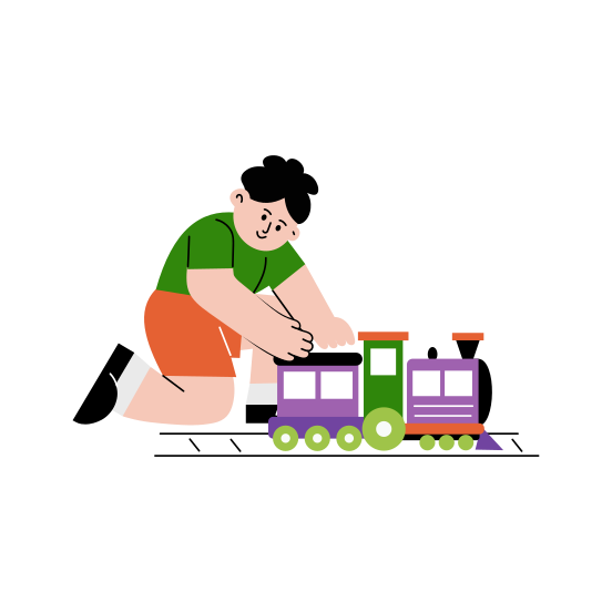Toy Train, Playing, Childhood, Plaything, Fun illustration