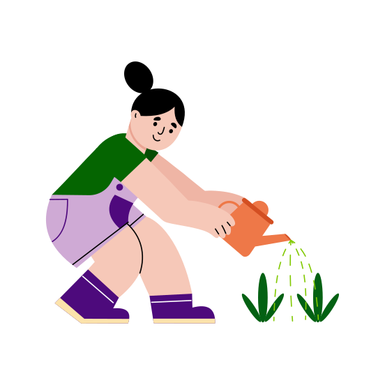 Watering Plants, Gardening, Cultivation, Hobby, Activity illustration