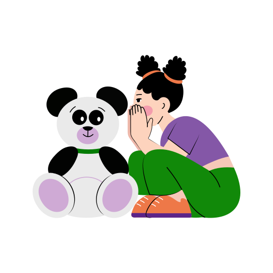 Whispering, Secret, Talking, Toy, Gossiping illustration