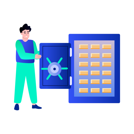 Brute Force, Exploit, Attack, Vault, Breaking, illustration