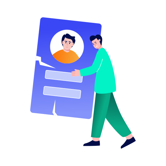 Data Breach, Profile, Biodata, Vulnerability, Fraud illustration