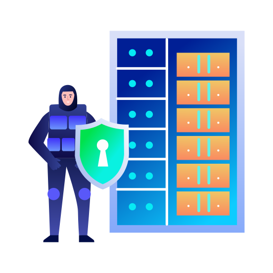 Data Protection, Encryption, Server, Safety, Privacy illustration