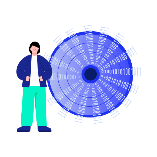Data Tunnel, Network, System, Encryption, Secure illustration